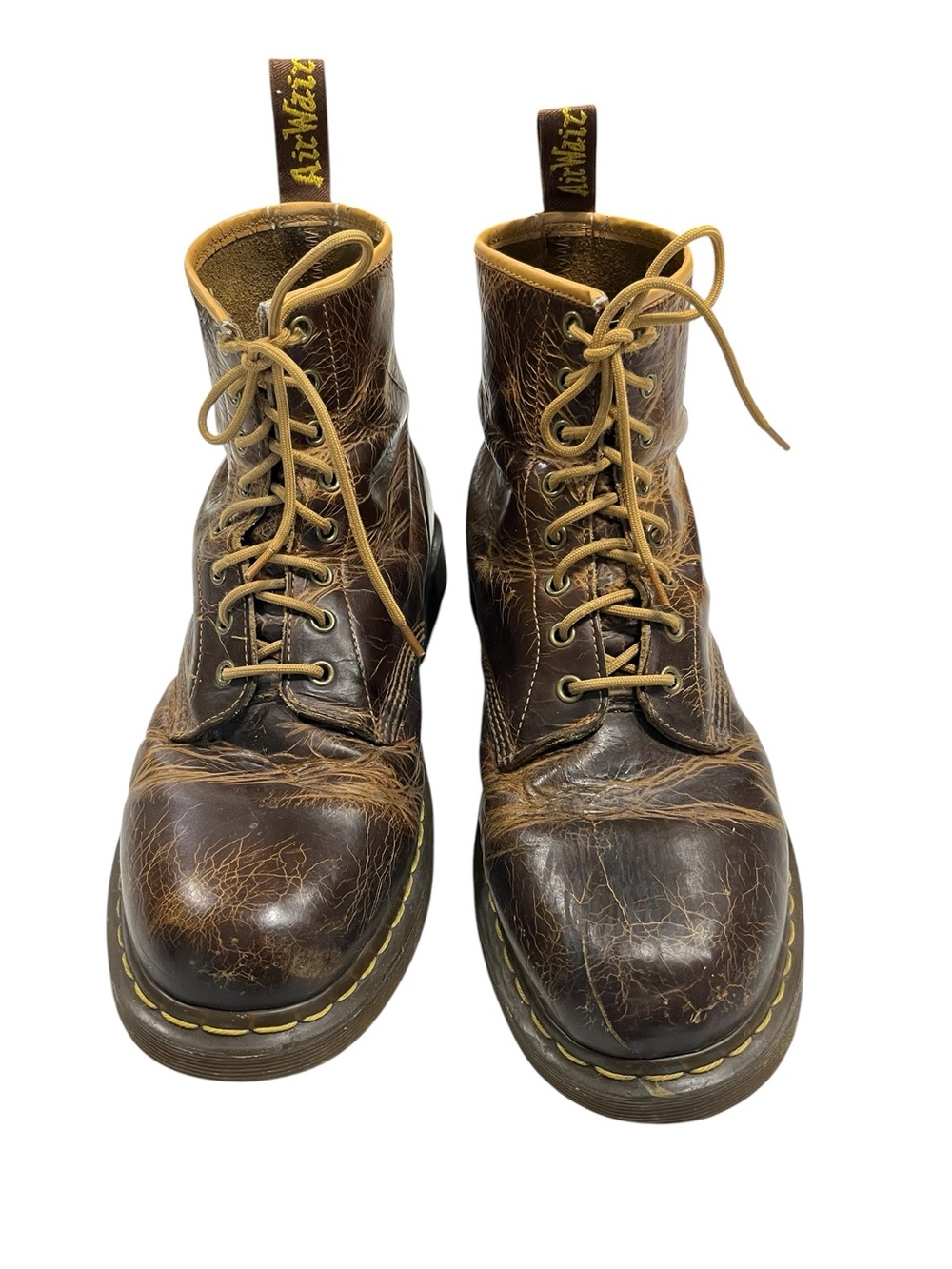 Vintage Dr. Martens Brown Leather 8-Eye Airwair Boots Men’s Size 13M